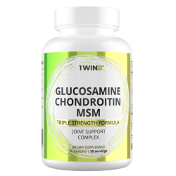 1WIN Глюкозамин+хондроитин+МСМ / Glucosamine+chondroitin+MSM капсулы массой 930 мг 90 шт 1WIN Глюкозамин+хондроитин+МСМ / Glucosamine+chondroitin+MSM капсулы массой 930 мг 90 шт