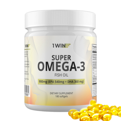 1WIN Омега 3 / Omega-3 капсулы массой 1350 мг 180 шт 1WIN Омега 3 / Omega-3 капсулы массой 1350 мг 180 шт