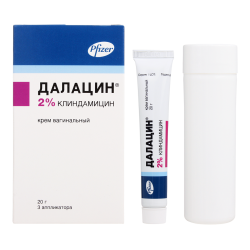 Далацин крем вагинальный 2 % 20 г +3 аппликатора 1 уп