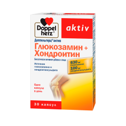 Доппельгерц Актив Глюкозамин+Хондроитин капсулы массой 1232 мг 30 шт