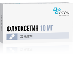 Флуоксетин капсулы 10 мг 20 шт Флуоксетин капсулы 10 мг 20 шт