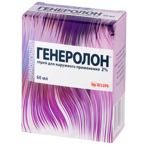 Генеролон спрей для наружного применения 2 % 60 мл 1 шт Генеролон спрей для наружного применения 2 % 60 мл 1 шт