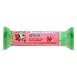 Ми-Ми-Мишки Аскорбинка детская таблетки крутка с сахаром массой 2,9 г клубника 10 шт