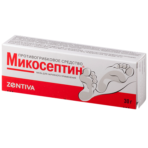 Микосептин мазь для наружного применения 30 г 1 шт Микосептин мазь для наружного применения 30 г 1 шт