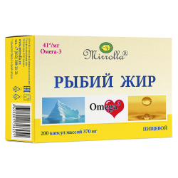 Mirrolla Рыбий жир пищевой капсулы массой 370 мг 200 шт