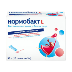 Нормобакт L порошок саше по 3 г 10 шт Нормобакт L порошок саше по 3 г 10 шт