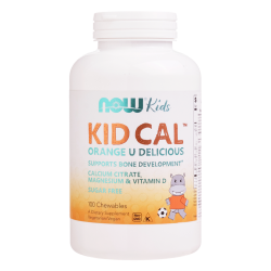 Now Kids Kid Cal Детский кальций жевательные таблетки массой 2184 мг со вкусом апельсина 100 шт