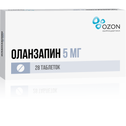 Оланзапин таблетки покрыт.плен.об. 5 мг 28 шт