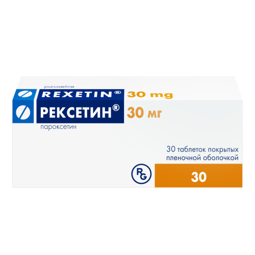 Рексетин таблетки покрыт.плен.об. 30 мг 30 шт