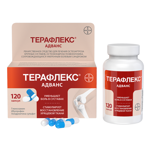 Терафлекс Адванс капсулы 250 мг+100 мг+200 мг 120 шт Терафлекс Адванс капсулы 250 мг+100 мг+200 мг 120 шт