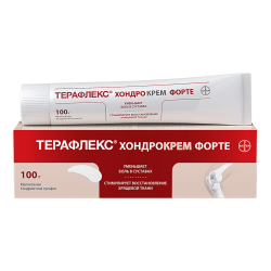 Терафлекс Хондрокрем Форте крем для наружного применения 1%+5% 100 г 1 шт Терафлекс Хондрокрем Форте крем для наружного применения 1%+5% 100 г 1 шт