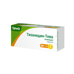 Тизанидин-Тева таблетки 4 мг 30 шт Тизанидин-Тева таблетки 4 мг 30 шт