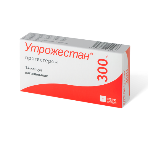 Утрожестан капсулы вагинальные 300 мг 14 шт Утрожестан капсулы вагинальные 300 мг 14 шт
