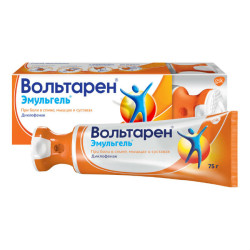 Вольтарен Эмульгель 1% с крышкой-аппликатором гель для наружного применения 1 % 75 г 1 шт Вольтарен Эмульгель 1% с крышкой-аппликатором гель для наружного применения 1 % 75 г 1 шт