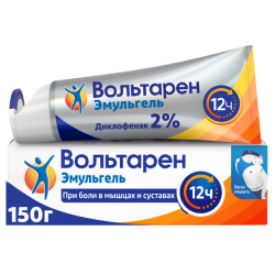 Вольтарен Эмульгель гель для наружного применения 2 % 150 г 1 шт Вольтарен Эмульгель гель для наружного применения 2 % 150 г 1 шт